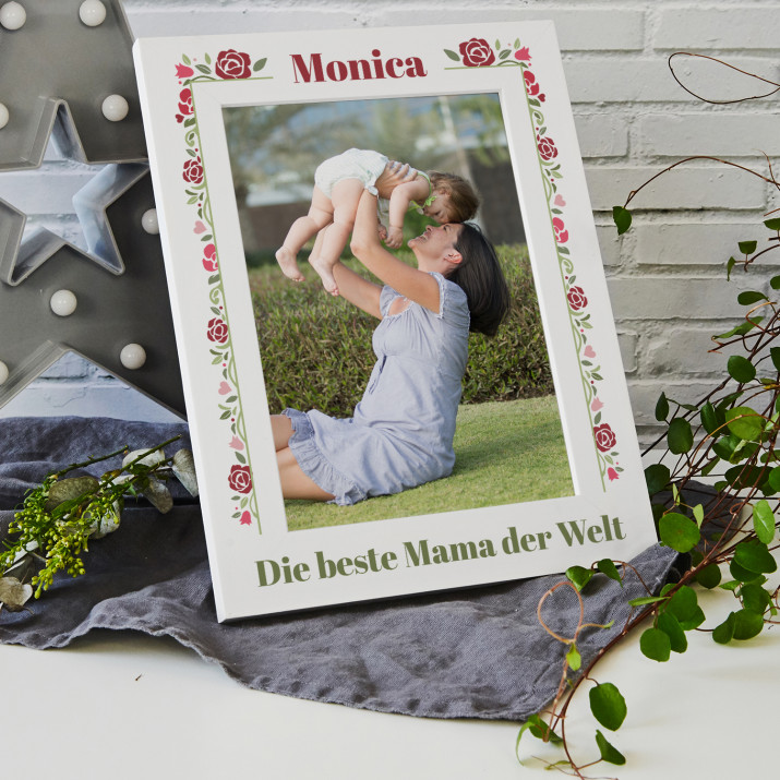 Beste Mama - Bilderrahmen mit Aufdruck